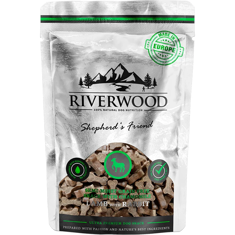 Riverwood Puolikosteat Viljattomat Makupalat Lammas&Jänis 200g