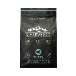 Riverwood Puppy Kalkkuna, Ankka & Fasaani 2kg – PÄIVÄYS 12.8.2026