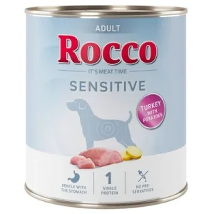 Rocco Sensitive 6 x 800 g Uusi resepti: 6 x 800 g kalkkuna & peruna