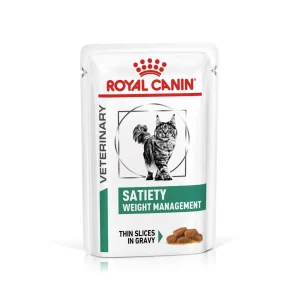 Royal Canin Veterinary Diets Weight Management Satiety Cat Thin Slices In Gravy Pouch 12x85g