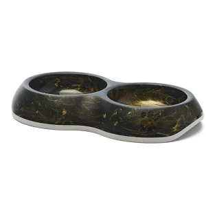 Ruokakuppi Delice Double Marble/Black Gold 2x200ml