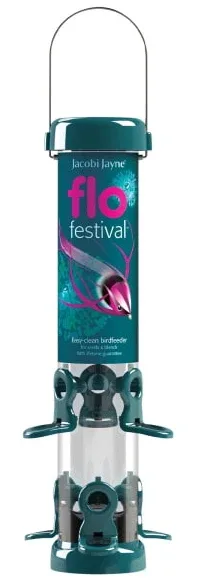 Ruokinta Flo Festival medium siemenille, lintujen ruokintalaite, 6 ruokintaporttia