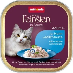 Säästöpakkaus animonda Vom Feinsten Adult Milkies kastikkeessa 32 x 100 g kana maitokastikkeessa