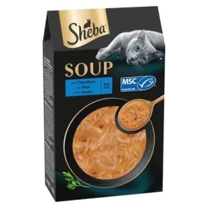 Säästöpakkaus 40 x 40 g Sheba Classic Soup -tuorepussit tonnikala