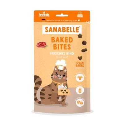 Sanabelle Baked Bites 55 g Tuoretta naudanlihaa