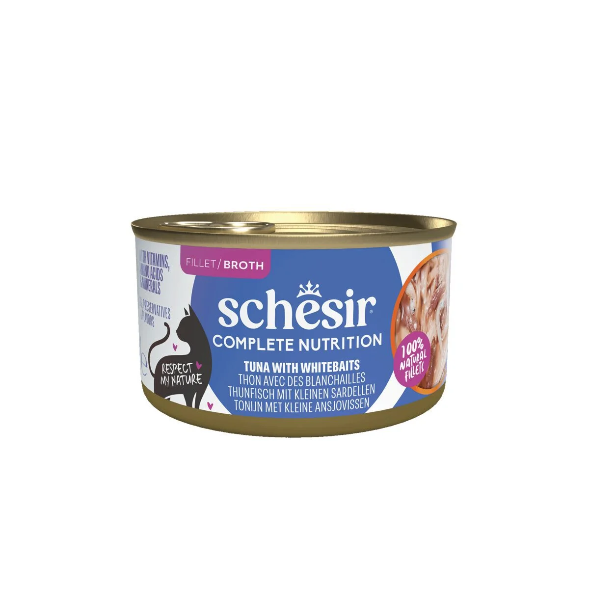 Schesir C&B Tuna & whitebaits in Broth 85 g