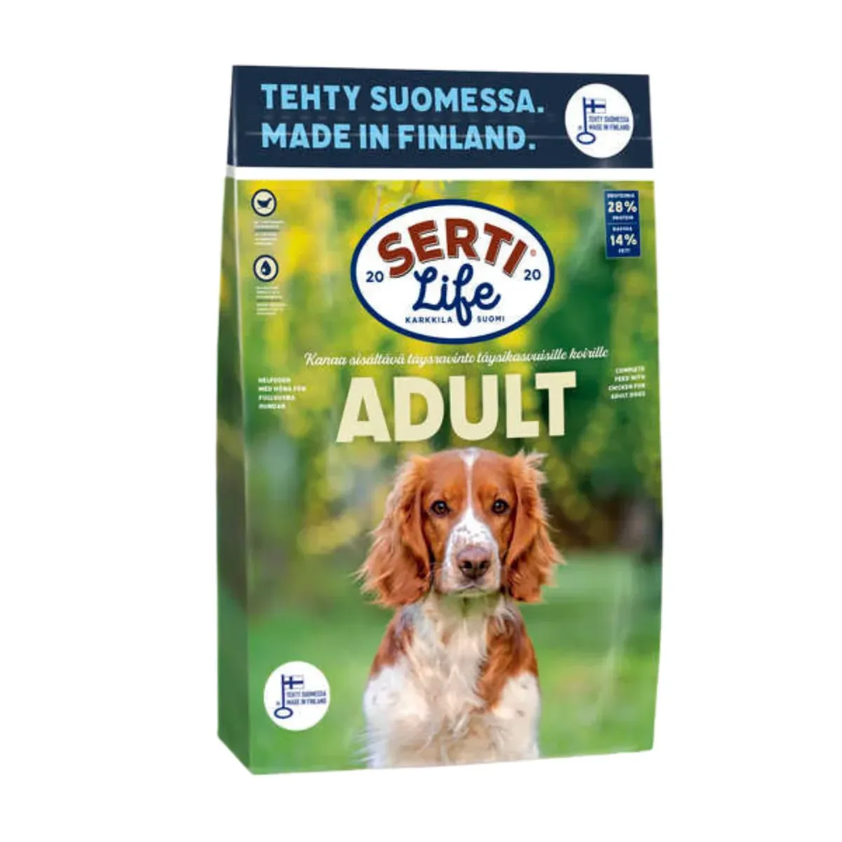 SertiLife Adult vehnätön kotimainen koiranruoka
