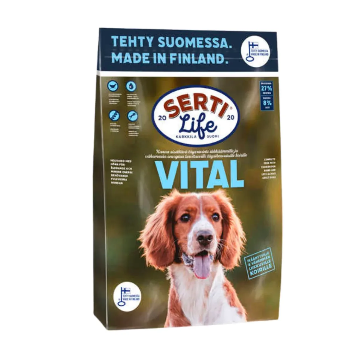 SertiLife Vital vehnätön kotimainen koiranruoka senioreille