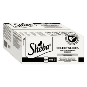 Sheba-annospussit monipakkaus 120 x 85 g valikoima kastikkeessa (siipikarjalajitelma)
