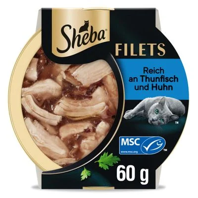 Sheba Feine Filets 32 x 60 g kana & tonnikala