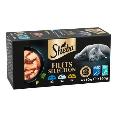 Sheba Filets 6 x 60 g lajitelma I (3 lajiketta)