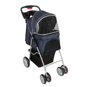 Sporty Pet Stroller -lemmikkirattaat tummansininen/vaaleanharmaa
