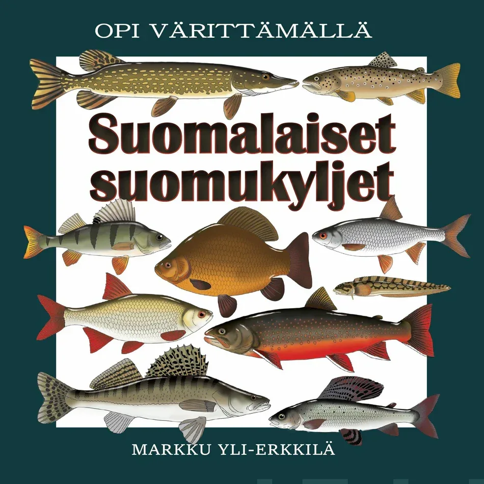 Suomalaiset suomukyljet opi värittämällä (2023) värityskirja