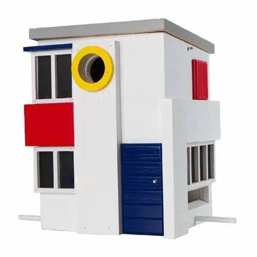Talomallinen ruokinta ja linnunpönttö, De Stijl tyylin mukaan WG1124 – lentoaukko 32mm - Image 2