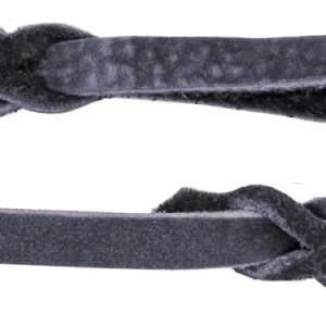 Talutushihna pehme盲 nahka Musta 180cm