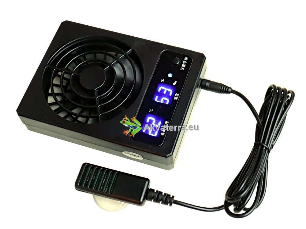 Terraarion viilennystuuletin termostaatilla (USB-A)