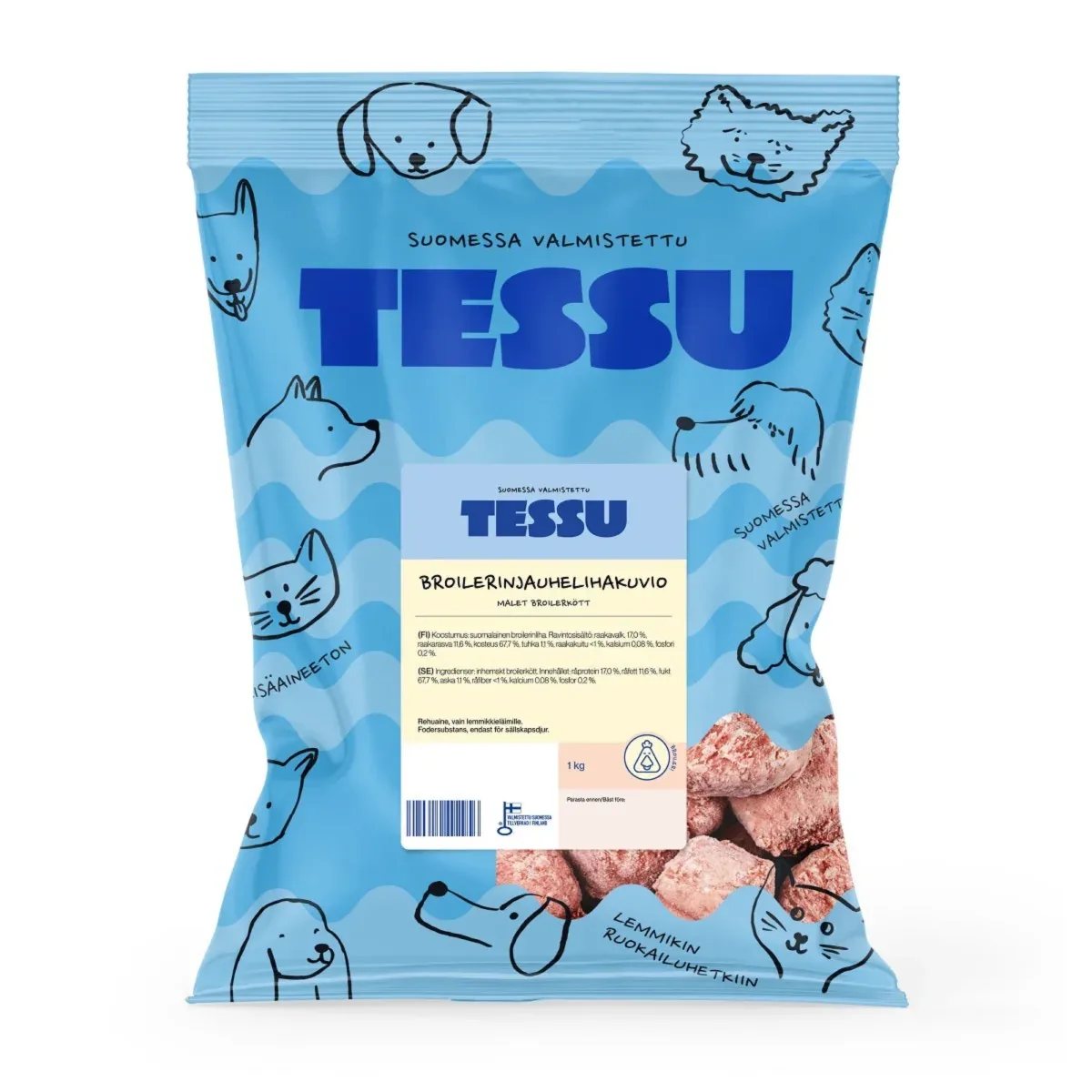 TESSU Broilerinjauhelihakuvio 1 kg