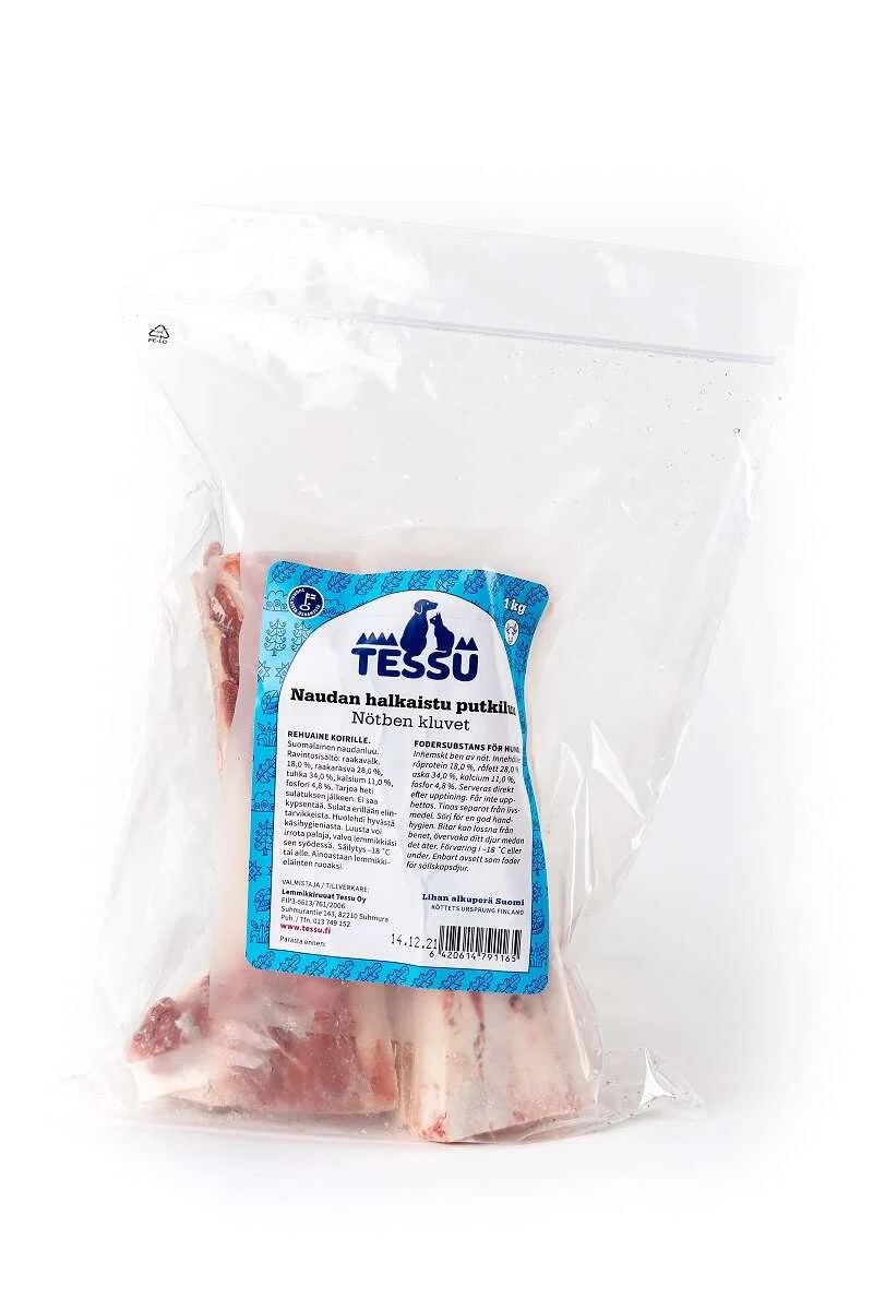 Tessu Naudan halkaistu putkiluu 1kg - Image 2