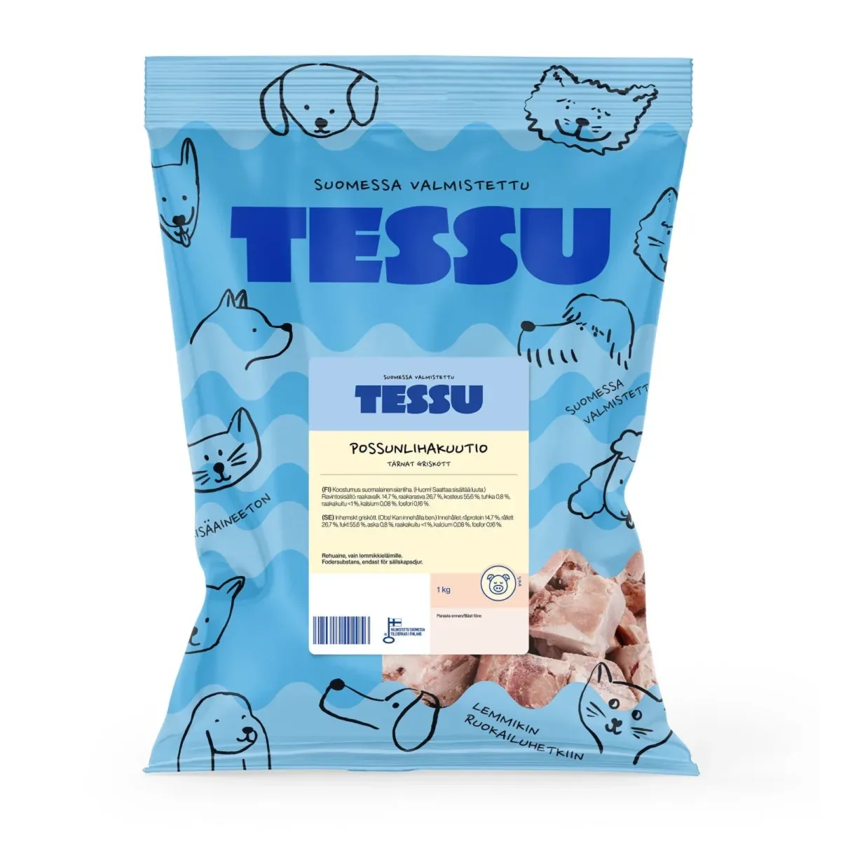 TESSU Possunlihakuutio 1 kg