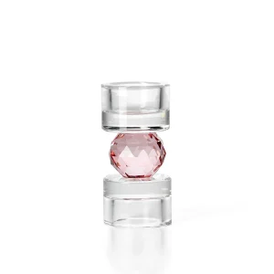 The Gem Balance Candle Holder – vaaleanpunainen lasikynttilänjalka