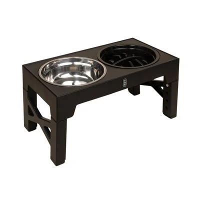 TIAKI 4-suuntainen korkeussäädettävä kaksoiskulho 1,2 l, n. P 44 x L 23 x K 8 cm