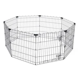 TIAKI metallinen koiranpentuaitaus S-koko: 8 paneelia à L 61 x K 64 cm