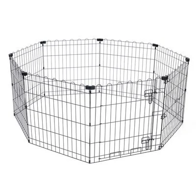 TIAKI metallinen koiranpentuaitaus S-koko: 8 paneelia à L 61 x K 64 cm
