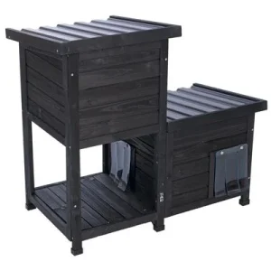 TIAKI Midnight -kaksikerroksinen kissankoppi P 91,5 x L 49 x K 82,5 cm