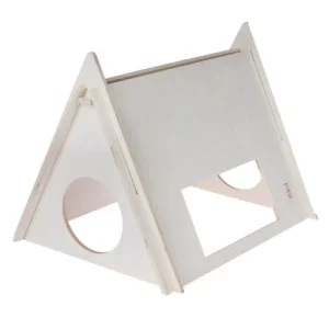 TIAKI puinen retkeilyteltta pieneläimille P 60 x L 47 x K 45 cm