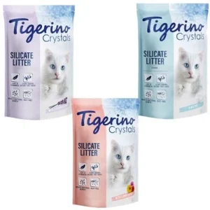 Tigerino Crystals -kokeilupakkaus 3 laatua: Classic, Lavender & Flower power (3 x 5 l)