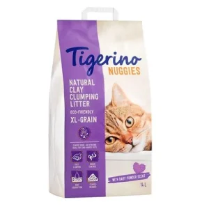Tigerino Nuggies Classic kissanhiekka, talkintuoksuinen ja karkea 14 l
