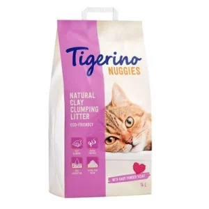 Tigerino Nuggies -säästöpakkaus 2 x 14 l hieno talkintuoksuinen