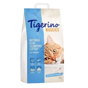 Tigerino Nuggies Ultra kissanhiekka, puuvillankukan tuoksu 14 l