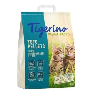 Tigerino Plant-Based -kissanhiekka tofu – vihreän teen tuoksu 11 l (4,6 kg)
