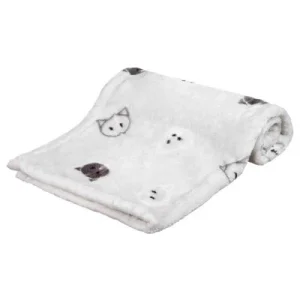 Trixie Mimi peitto pehmeästä plösöstä, vaaleanharmaa L 70 x L 50 cm
