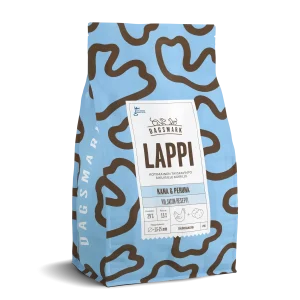 UUSI Dagsmark LAPPI viljaton kana-peruna koiran kuivaruoka 2 kg