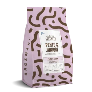 Uusi Dagsmark PENTU & JUNIORI vehnätön kana-kaura koiran kuivaruoka