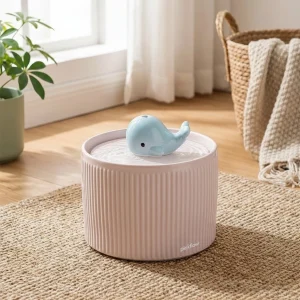 Vaaleanpunainen kissan juomahana – design & nesteytys