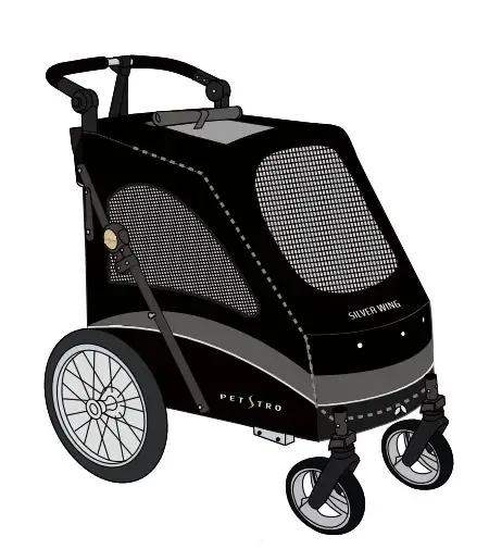 Vaihtokangas Petstro 705GT & 703GX rattaisiin, Musta-Harmaa