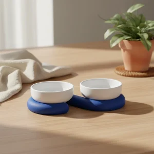 Värikäs design-ruokakuppi koirille ja kissoille