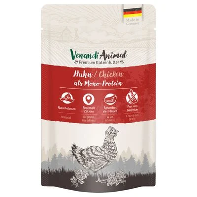 Venandi Animal Monoprotein -säästöpakkaus 24 x 125 g kana