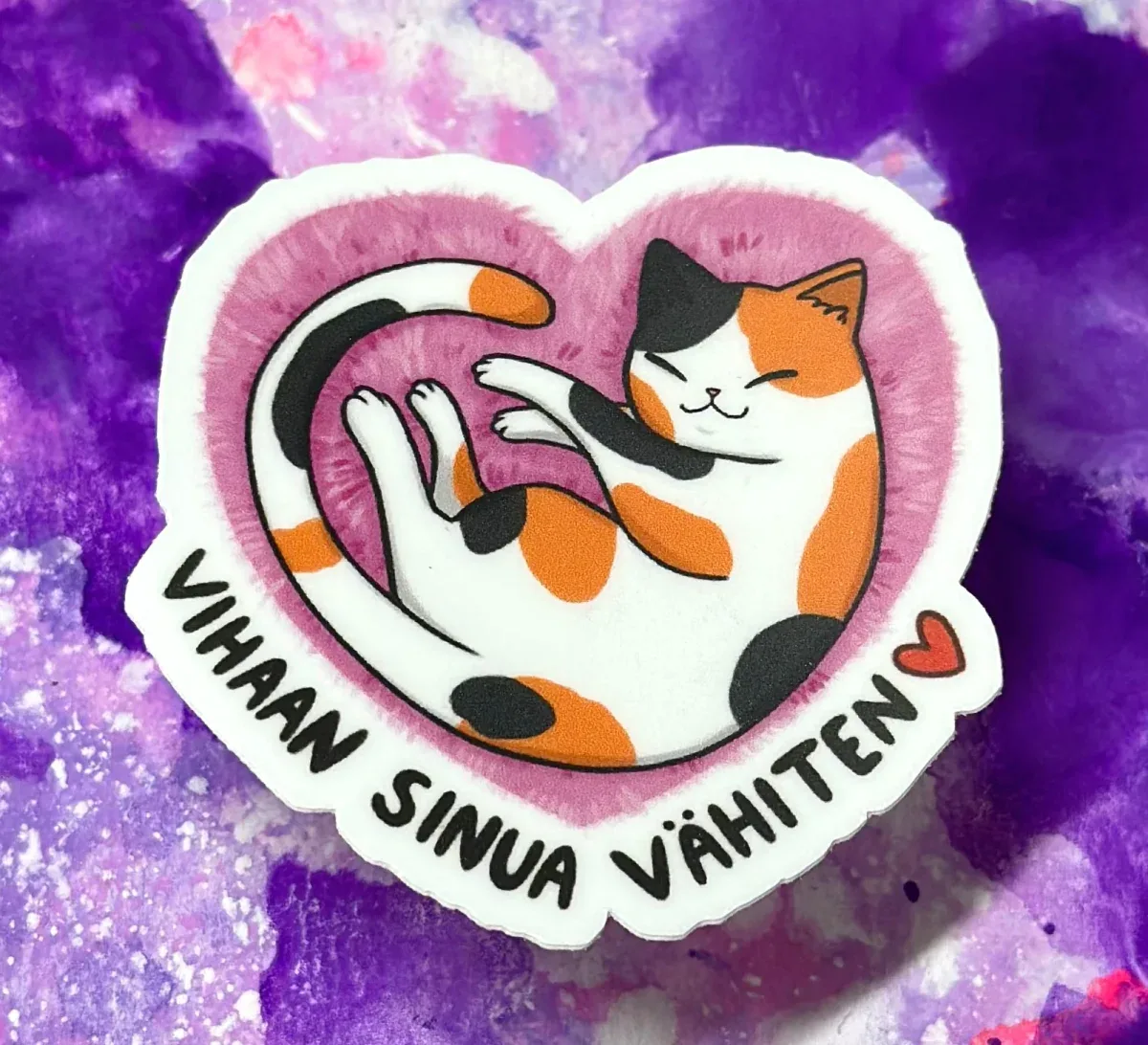 Vihaan sinua vähiten – Säänkestävä tarra