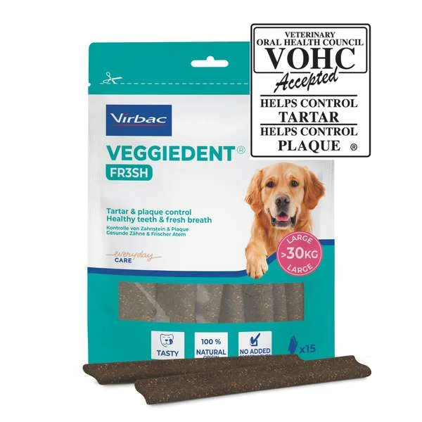 Virbac Veggiedent Fr3sh yli 30kg L 15kpl/502,5g - Image 2