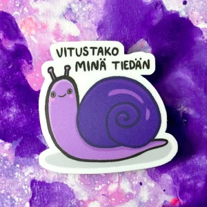 Vitustako minä tiedän – Säänkestävä tarra