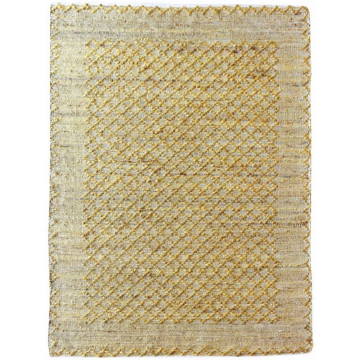 VIVARAISE Ronan -käsintehty luonnonkuitumatto, kullanvärinen 160 × 230 cm