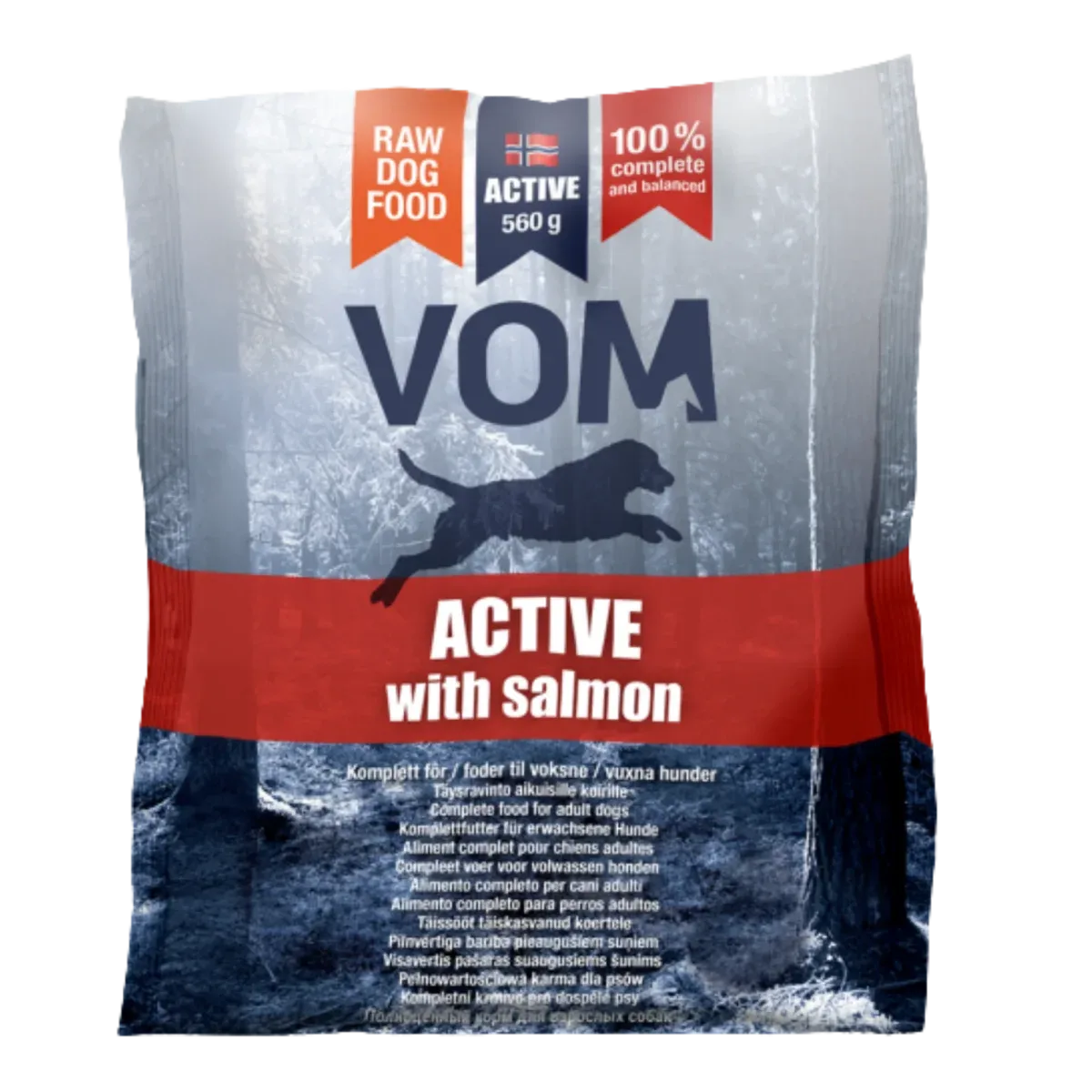 VOM Active Lohella 560 g, raakaruokapullat