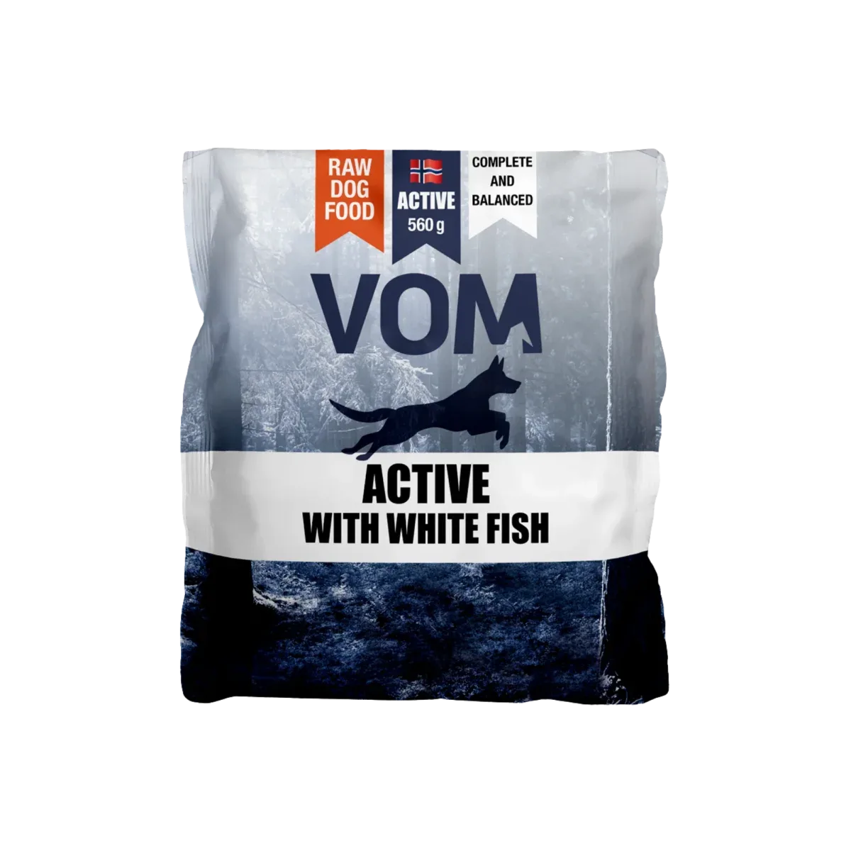 VOM Active Valkoisella kalalla raakaruokapullat 15 x 560 g (laatikko)
