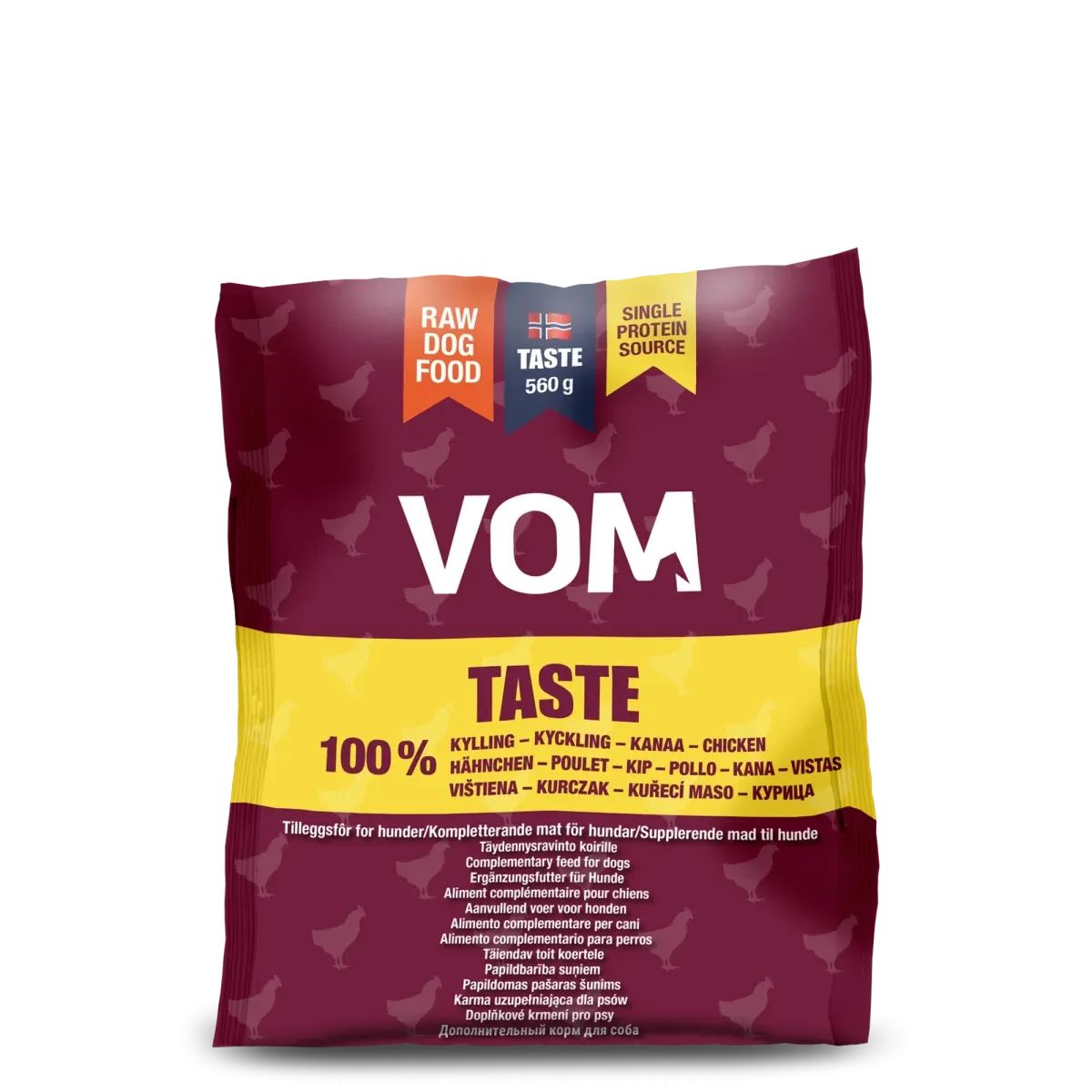 VOM Taste Kana 560 g, raakaruokapullat