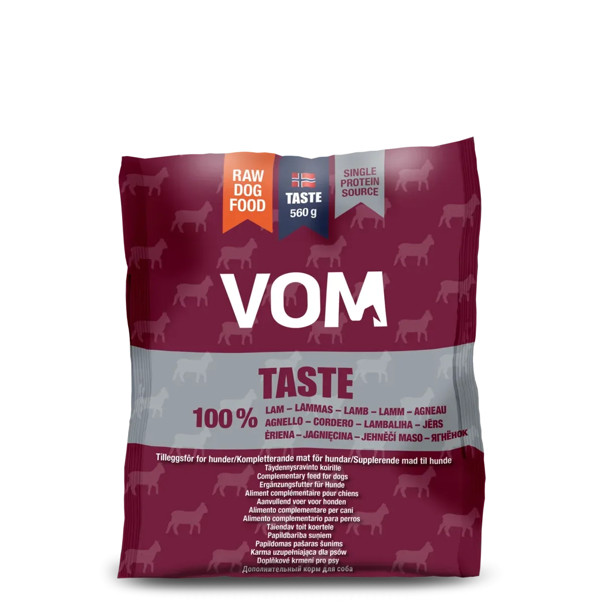 VOM Taste Lammas raakaruokapullat 15 x 560 g (laatikko)