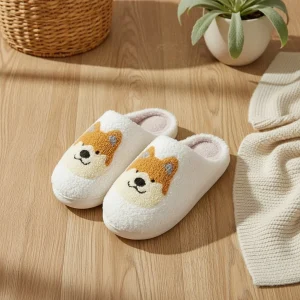 Vuoratut, liukumattomat corgi-pehmolelutossut – edulliset tarjoukset